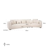 RICHMOND sofa czteroosobowa LUSSO beżowa